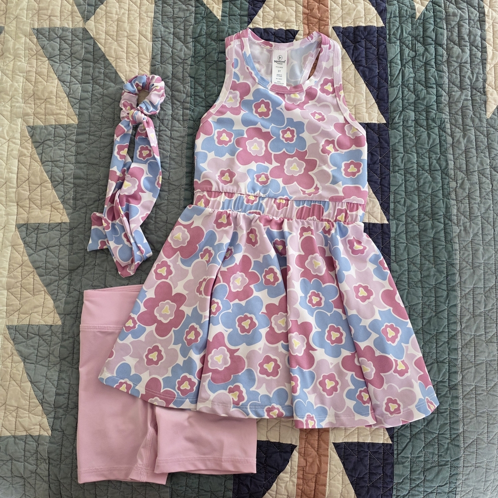 90 Degree By Reflex Pink and Blue Floral Dress